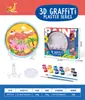 Disco de Pintura de Yeso para Niños Simulación DIY con Diseño de Triceratops, Juguete Creativo de Graffiti para Niños y Niñas