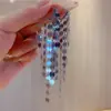 Pendientes de Borlas Largos Únicos Exagerados Diseño de Nicho Estilo Frío de Alta Gama Pendientes de Lujo Ligero Elegantes para Mujer