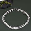 Selección Estricta Estilo Coreano Lujo Ligero Zircón de Diamante Completo Hebilla en Forma de 8 Doble Capa Desmontable Cadena para Clavícula Perla de Imitación Shijia
