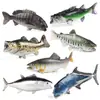 Set de 7 Figuras Realistas de Peces Modelos de Animales Marinos Juguetes de Plástico de Animales del Océano Incluyendo Lubina Salmón Atún Tiburón y Más Figuras Educativas