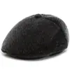 Gorra con Visera de Cuero Cálida de Invierno para Hombres de Mediana Edad y Mayores, Protección Auditiva para Ancianos con Forro de Felpa, a Prueba de Viento, para Prevenir el Frío