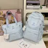 Mochila Personalizada Estilo Girly para Niñas, Mochila de Dibujos Animados de Niña con Estrellitas, Set de Dos Piezas de Gran Capacidad para Estudiante