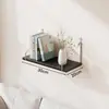 Estante de pared tabla de madera de una sola tabla sala de estar mesita de noche estante de soporte sin perforación estante flotante de pared para el hogar