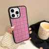 Funda de Teléfono Móvil Manzana 15 de Color Cálido a Cuadros Otoño e Invierno 11 Adecuada para iPhone 16/17 Succión Magnética 18Promax Mujer 12/13