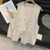 Elegante e versátil novo colete estilo chinês, novo modelo primavera 2026, colete externo sem mangas com decote V estilo nacional