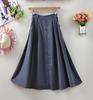 Producto Nuevo de Primavera 2024 Ol Elegante Falda Midi Acampanada de Bajo Ancho para Mujer Falda de Largo Medio con Botonadura Sencilla al Por Mayor