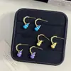 2026 Novos Brincos de Abóbora com Zircônia e Esmalte Novo Estilo Chinês Estilo Antigo Brincos de Tarraxa Design de Nicho Versátil Acessórios para Brincos Atacado