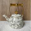 Chaleira Elétrica de Esmalte para Uso Transfronteiriço, Fogão Cerâmico Elétrico para Fazer Chá, Uso Doméstico para Fazer Café e Chá, Adequado para Pousadas e Hotéis, Bule de Esmalte Vintage para Chá com Leite