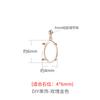 Colgante de plata de ley 925 con soporte vacío, hecho a mano, accesorios de bricolaje, collar de perlas, pulsera, cuerda, colgante de gota pequeña, soporte vacío