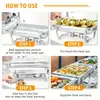 Estufa de Buffet de Acero Inoxidable Transfronteriza Estufa Sólida de Alcohol Hotel Plegable Estufa de Conservación de Calor Contenedor Calentador de Alimentos Estufa de Buffet