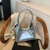 Bolsa Feminina Nova Estilo Coreano com Laço de Couro PU de Nicho Bolsa de Ombro Simples para Trabalho Bolsinha de Axila de Grande Capacidade para Mulheres