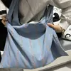 Bolsa de Lona Jeans Estilo Casual e Preguiçoso para Estudantes Universitárias, Bolsa de Ombro para o Dia a Dia, Bolsa Transversal Casual e Versátil, Bolsa Jeans