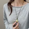 Colar com Pingente Irregular Simples Feminino 2026 Novo Estilo Nicho Retrô High-End Versátil Corrente para Suéter Acessórios