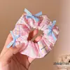 Lazo de Tela Rosa y Blanco a Cuadros para el Cabello 2025 Nueva Diadema Elegante Accesorio Elástico para el Cabello