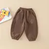 Pantalones de forro polar para niño de otoño e invierno, pantalones deportivos de forro polar cálidos e informales para bebé, pantalones de forro polar de doble cara para niños pequeños, modernos