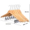 Perchas de Madera Yx Hotel Versión Engrosada para Uso en Casa, Perchas de Madera Antideslizantes para Pantalones, Perchas Vintage de Madera Maciza para Ropa