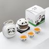 Episodio 2 Panda Taza Rápida Cerámica Portátil Viaje Juego de Té Una Olla Tres Tazas Exterior Camping Set de Tazas de Té