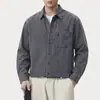 Nova camisa jeans de workwear retrô americana 2026, estilo old money, peça externa masculina de alta qualidade, corte solto, versátil, casual, de manga comprida