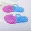 Sandálias de PVC Estilo Antigo para o Verão, Chinelos de Gelatina Transparentes Estilo Coreano, Uso Dupla Face, Sandálias Planas Antiderrapantes