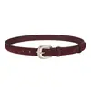 Cinturón de Cuero Pequeño Simple, Elegante y de Moda para Mujer, Cinturón Delgado de Gamuza para Jeans y Vestidos, Cinturón Decorativo para Mujer, En Stock