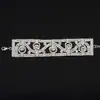 Pulseras de Moda Trendy para Mujer Europeas, Americanas, Japonesas y Coreanas, Accesorios Nupciales de Estilo Étnico con Diamantes Completos, Joyería de Mano B078
