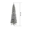 Nuevos adornos de árbol de Navidad transfronterizos, PVC encriptado, de pie en hotel, flocado, tipo lápiz, plegable, árbol de Navidad artificial, fábrica