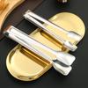 Pinza de acero inoxidable para hielo, toalla, pan, comida, fruta, carne de barbacoa, limón, hielo