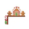 Decoración Navideña Más Vendida Transfronteriza Tema Hombre de Jengibre Colgantes para Marco de Puerta Accesorios de Escenario para Fiestas Festivas Colgantes