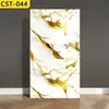 Adesivos de Parede Imitando Azulejo, Painéis de Alumínio-Plástico, Placas Rígidas Autoadesivas, Adesivos de Parede à Prova d'Água e de Umidade, Papel de Parede com Padrão de Mármore para Cobrir