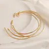 Pulsera Anillo Collar de Alambre Duro Roscado de Color Conservante de Oro de 14K Relleno de Oro Pulsera Anillo Collar Hilo de Memoria Elástico Material para Accesorios de Joyería DIY
