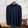 Camiseta Básica de Lana Versátil Casual Moda Clásica Ajustada Baicai de Punto de Pana de Terciopelo con Cuello Mandarín Otoño/Invierno 2026
