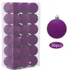 Ventas Directas de Fábrica Lanrun Juego de 36 Piezas de Bolas Navideñas de Color Sólido Afelpadas de 4 cm en Caja de PVC, Múltiples Colores Disponibles, Adornos para Árbol de Navidad