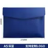 Bolsa de Couro para Documentos A4 Bolsa de Documentos Personalizada Bolsa de Informações Impermeável Escritório Comercial Botão de Pressão Bolsa de Armazenamento Espessada Logotipo Impresso