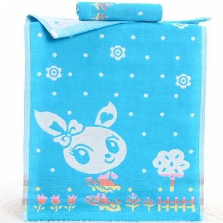 儿童巾小花兔蓝