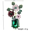 Broche de Folha de Cristal Vintage Botão de Cintura de Luxo Leve Pin para Casaco Terno Joia Folhas Botão Pin de Corsage