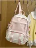Mochila Anime Estilo Japonês com Bolinhas Doces para Meninas do Ensino Fundamental e Médio para Aula, Biblioteca e Estudo