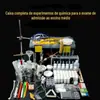 Caixa de experimento de química em miniatura para o ensino fundamental 26008 equipamento de experimento de química em miniatura para o ensino fundamental Ensino médio conjunto de suprimentos de vidro