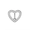 Variedad transfronteriza de anillos de plata para el ombligo con circonita, anillos para el ombligo de estilo europeo y americano, pendientes para el ombligo, joyería para piercing corporal