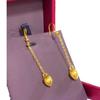 Aretes de Semilla de Loto Calada de Oro Aluvial Oro Simulado Lujo Accesible para Mujer Moda Elegantes Aretes de Loto Latón Recubierto Eléctricamente Aretes al por Mayor