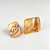 Botones de concha de forma irregular en color natural, botones decorativos de metal estilo barroco para suéteres y abrigos