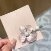 Par de Grampos de Cabelo Flor de Cerejeira Pérola Estilo Doce Menina Versátil para o Dia a Dia Acessórios de Cabelo Grampo Lateral Grampo para Franja