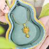 Collar de Campana con Cabeza de Danza del León de Estilo Chino del Mismo Estilo de Jinyan Gold Shop para Mujer Oro Arena Vietnamita Alta Retención de Color Colgante Auspicioso