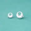 Colgante de Pepita de Plata Lisa de Plata de Ley S925 Pulsera de Cuerda Trenzada Hecha a Mano para Bricolaje Cuerda de Mano Colgante de Peso Accesorio