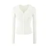 Design Suave Senso de Estilo Franja Gola Grande Manga Longa Cardigã de Tricô Outono Novo Estilo Emagrecedor Cropped Top Feminino