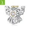Yinziyun Pulseira DIY Original Anjo da Guarda Acessórios para Miçangas Fonte Transfronteiriça Miçangas Soltas Banhadas a Ouro Branco