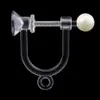 Pendientes de Resina Transparente Sin Perforaciones, Accesorios para Pendientes, Convertidores de Clip para Oreja en Forma de U Invisibles, Pendientes para Niños al por Mayor