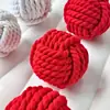 Brinquedos Personalizados para Animais Hamster Coelho Pássaro Gato Cachorro Mordedor Molar Decoração de Feriado Nó de Macaco Bola