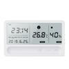Reloj despertador de escritorio para el hogar, interior, electrónico, medidor de temperatura y humedad, pantalla LCD grande, táctil, reloj del tiempo, monitor de temperatura y humedad