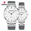 CHENXI/Dawn Moda Reloj de Pareja Banda de Acero Reloj de Cuarzo Casual para Hombre 072A