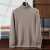 Nuevo suéter de cachemira para hombre de otoño e invierno con cuello alto, estilo jersey, corte holgado, talla grande, camiseta interior de cachemira para hombre